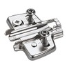 Hettich Direct Cross Mounting Plate with Direct Height Adjustment, Nickel-Plated,