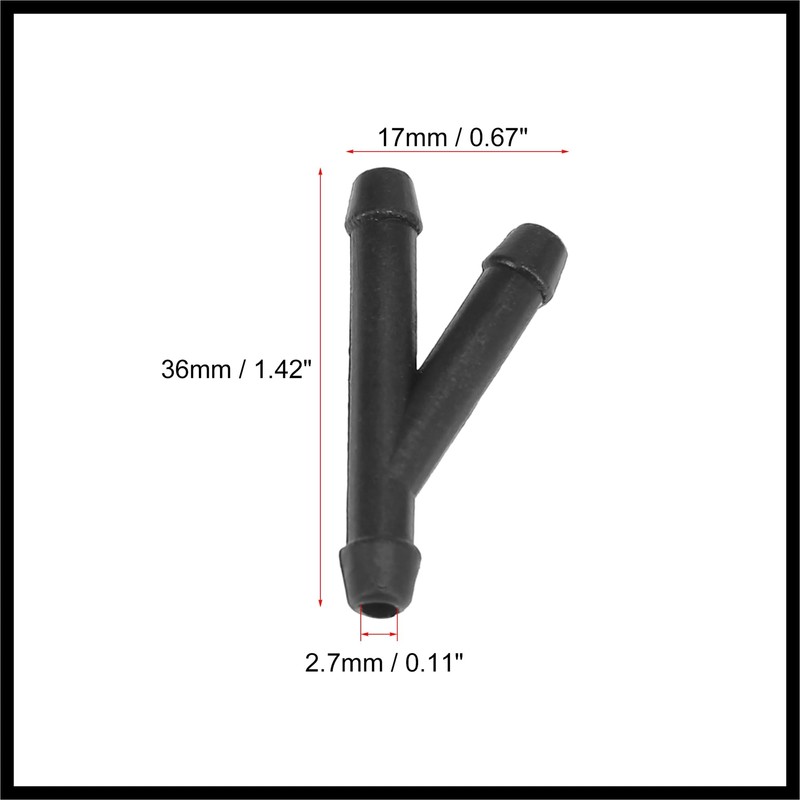 Hihaha 10pcs Y Shaped Plastic 3 Way Windshield Washer Hose