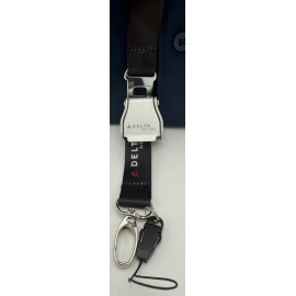 Delta Airlines Seat Belt Lanyard Airbus Boeing HIGH QUALITY Black
