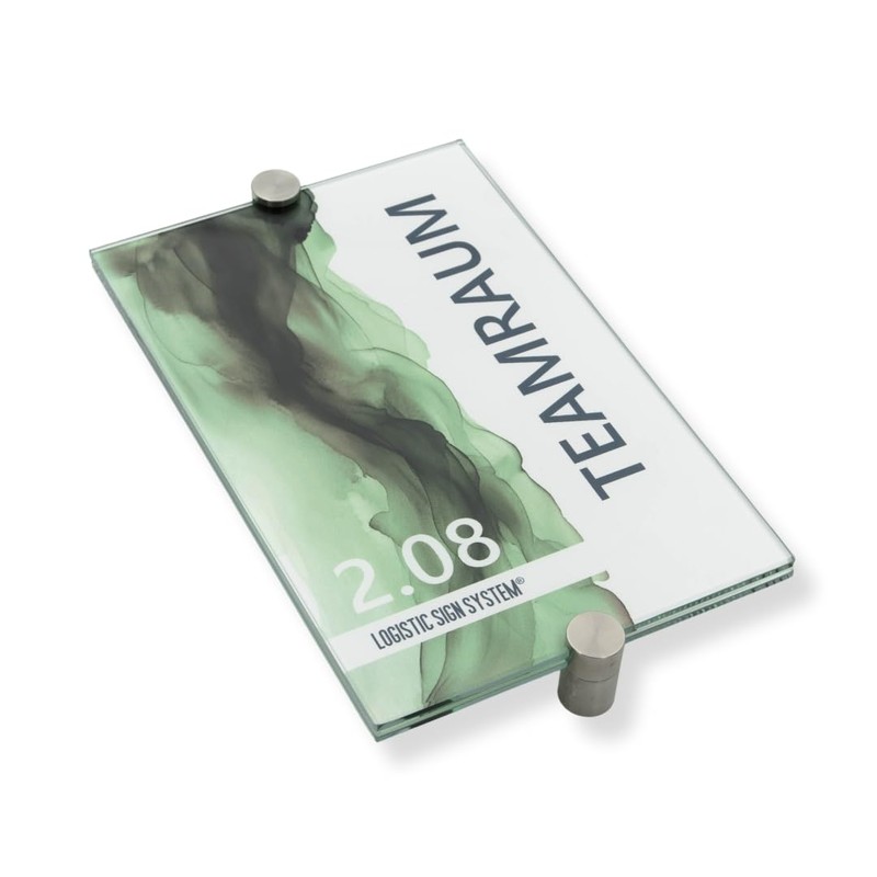 Logistic Sign System Glass Door Sign, Vitrum K2, Clamp Holder