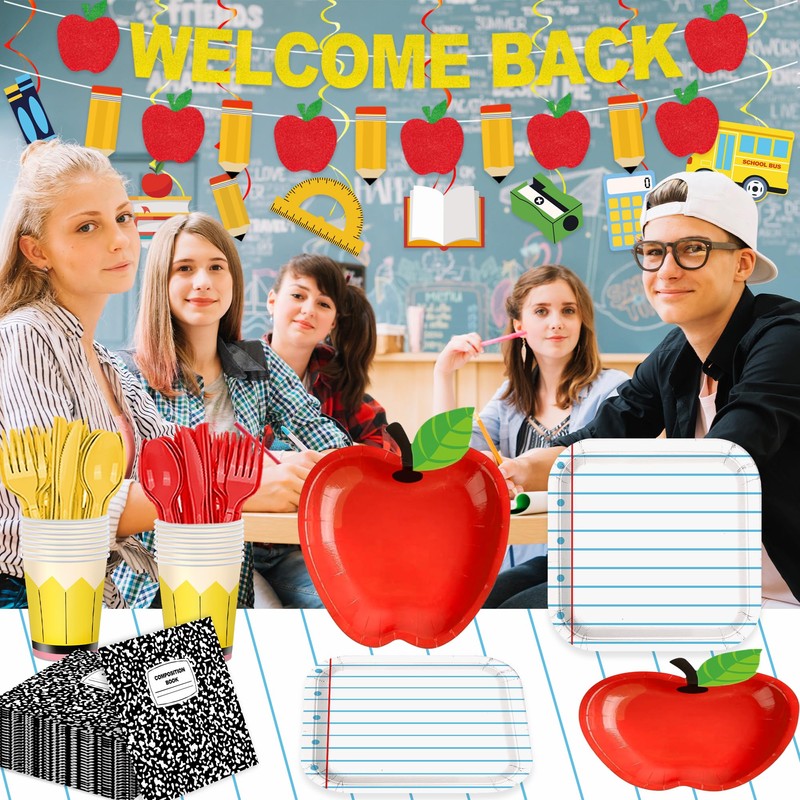 151pcs Back to School Plates Napkins First Day of School