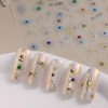 6 Sheets Gold Star Sun Nails Stickers Decals Eye Design