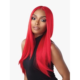 Sensationnel Shear Muse Empress HD Lace Front Wig - TAKEISHA (Color:WINE RED)