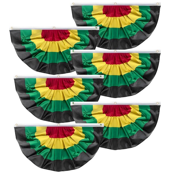 GOAUS Juneteenth Decorations 1.5x3 Ft African American Bunting Flags with
