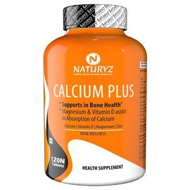 Generic Calcium Plus with Calcium Citrate, Vitamin D, Magnesium and Zinc Ideal Supplement for Joint Support of Men & Women - 120 Tablets
