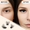 QUEWEL Individual Eyelashes, Individual Eyelash Clusters, Lashes, Mega C Curl,