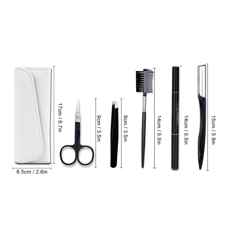 8pcs / set Eyebrow Razor Eyebrow Trimmer Shaver Comb Clip
