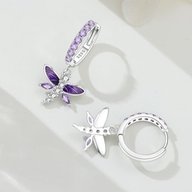925 Sterling Silver Hoop Earrings Drop Dangle Earrings for Women Hypoallergenic Earring Trendy Huggie Earring Cute Graduation Birthday Gifts Jewelry for Women