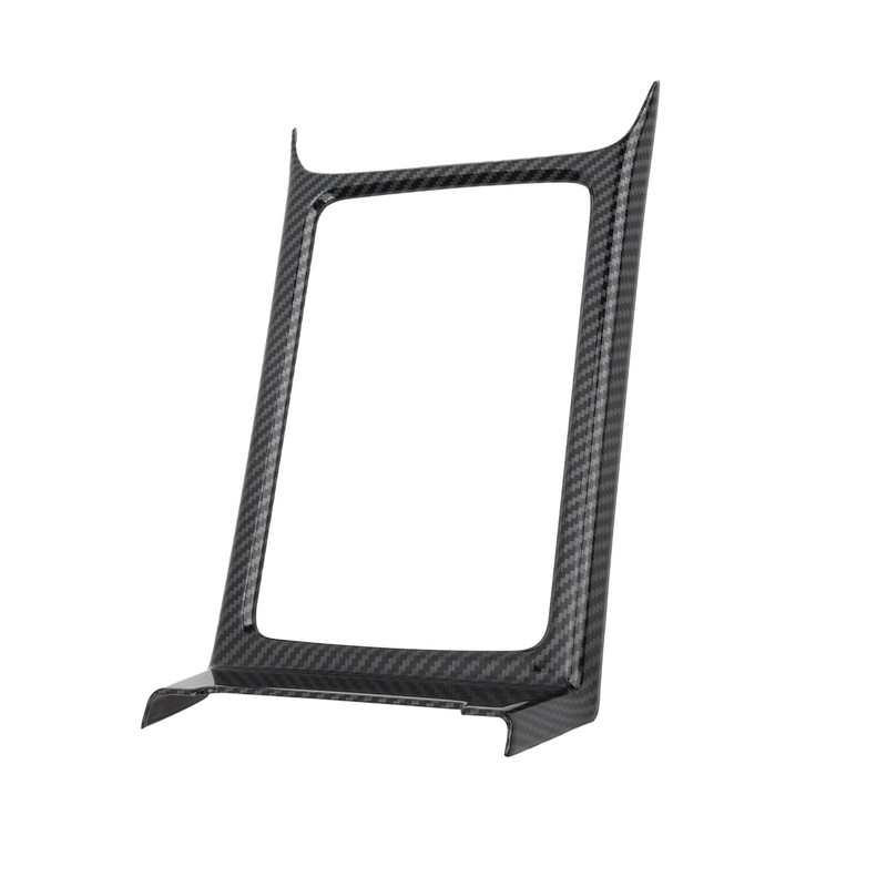 Central Console Water Cup Holder Trim Frame Carbon Fiber Style