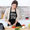 Qoibraze Funny Cooking Apron, Black Chef Aprons with Adjustable Neck
