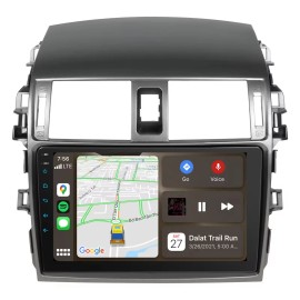 9 Inch QLED Android Car Radio Auto Screen for Toyota Corolla 2009-2013 with BT/GPS/WiFi/SWC/DSP/AM/FMColor: Black