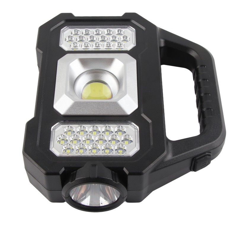 Solar Outdoor Flashlight Portable Rechargeable Super Bright Waterproof Multifunction Work