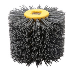 Nylon Brush Wire Drawing Wheel Brush Polishing Polishing Disc Grit # 240, 19mm Bore 120mm Diameter Sanding Brush for Wood Brushes Machine Satin Machine