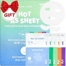 I DEW CARE Korean Sheet Mask Pack 5-Day Eye  Face Multi-Masking Set - Hot As Sheet  Hidratante, Iluminador, Calmante, Estiramiento De Poros,