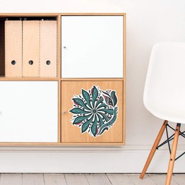 Azeeda Große 210mm 'Asymmetrisches Mandala' Permanente Aufkleber (DW00116958)