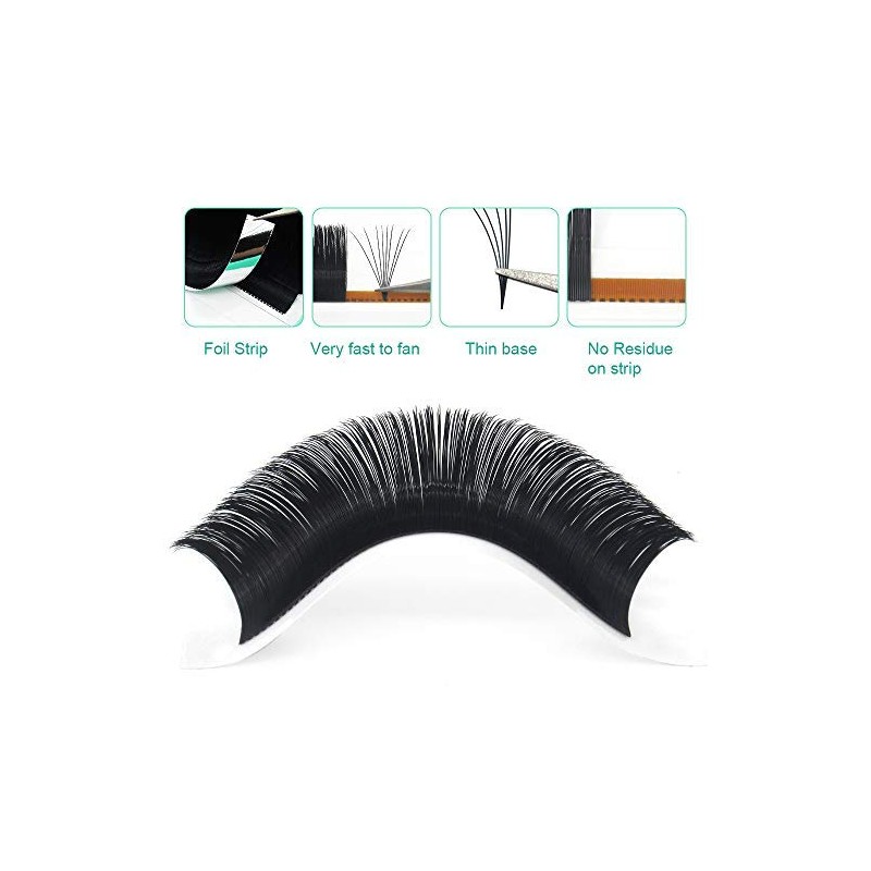 Easy Fan Lashes DD-0.03-12 Eyelash Extensions Easy Fan Russian Lashes