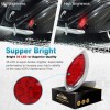 Partsam 2PCS Red 35 LED Chrome Tear Drop Truck Trailer