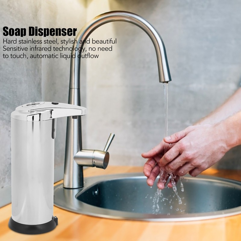 Soap Dispenser Infrared Induction Stainless Steel Contactless Automatic Soap Container