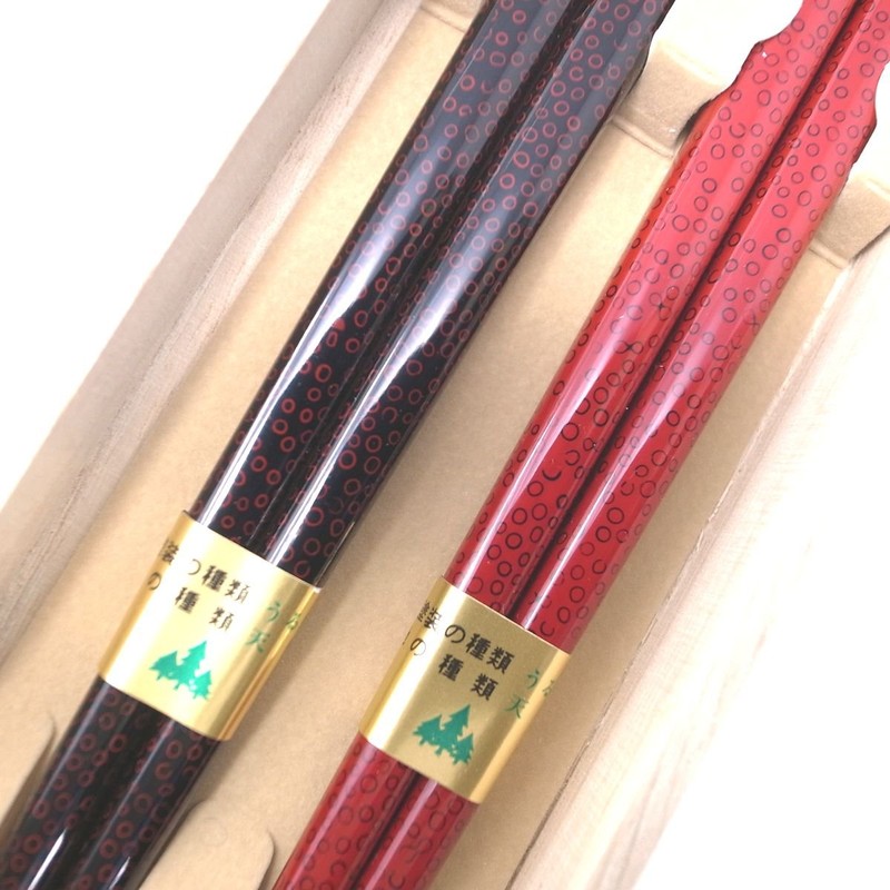 Husband and Wife Chopsticks Nanako Lacquer Chopsticks with Paulownia Box,