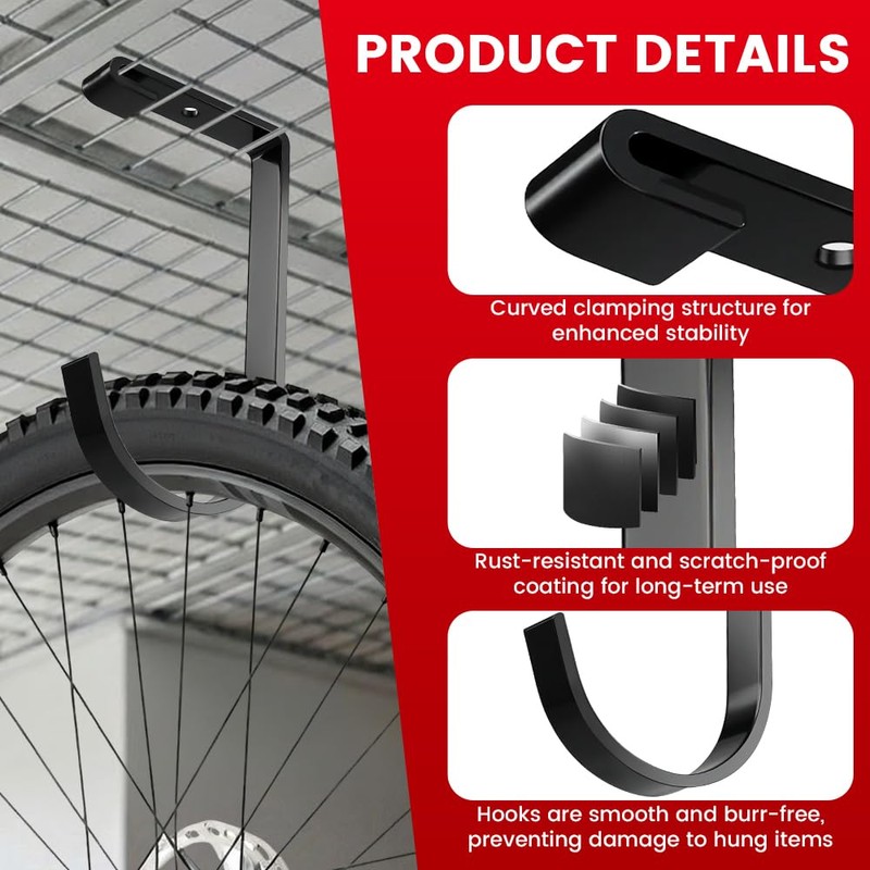 Payivsve Bike Hooks for Garage Ceiling Mount Rack, Add on