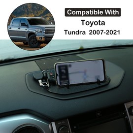 Aunginsy Auto Dashboard Storage Box Organizer Holder Tray Fit Toyot@a Tundra 2007-2021 Car Center Console Dash Tray Storage Box Dashboard Storage Box Organizer ABS Matte Black Interior Accessories