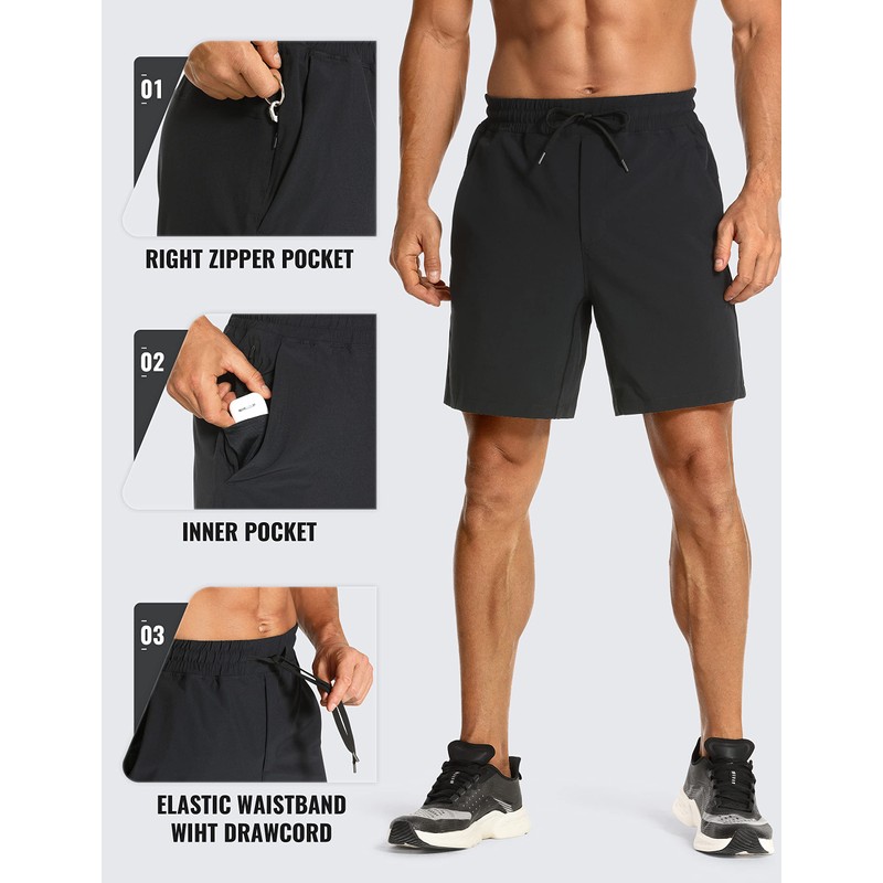 CRZ YOGA Pantalones Cortos de Entrenamiento de Secado rápido para