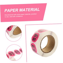 Operitacx 500 Pieces/roll White Stickers for Retail Small Sticky Labels Price Tags Supermarket Price Stickers Easy Peel Off