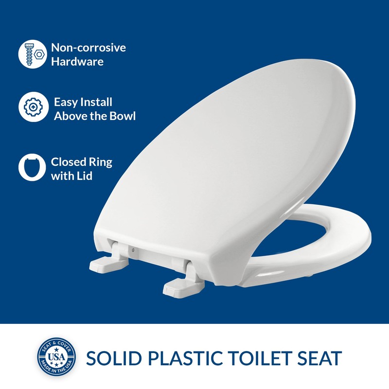 BEMIS 1900 Commercial Heavy Duty Closed Front Toilet Seat with