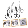 Baluue Stylish Eyebrow Tweezers 4pcs Set Curved Straight Scissors Precise