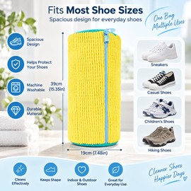 Mesh Shoe Wash Bag for Sneakers – Reusable Tear-Resistant Zipper Laundry Protector for Washer, Dryer & Storage
