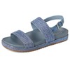 Kenneth Cole Reaction Women's Women's Debra Flat Sandal, Denim Crystal,