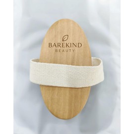 BareKind Dry Body Brush - Natural Boar Bristles & Wooden Handle for Exfoliating, Lymphatic Drainage & Smooth Skin