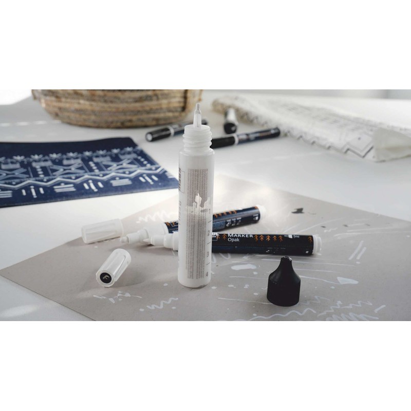 KREUL 92781 Textile Marker Opaque, Fine, White, Line Width 1