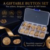 Gold Buttons for Blazer, 28pcs Metal Blazer Buttons for Clothes,