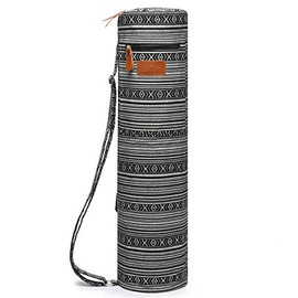 ELENTURE Yoga Mat Bag for 1/4 & 1/3 Inch Thick Mat, Exercise Yoga Mat Carrier Full-Zip Yoga Carry Bag with Pockets and Adjustable Strap