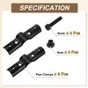 sourcing map 2 Pcs Straight Structural Pipe Connector, 1-1/8" 4-Way