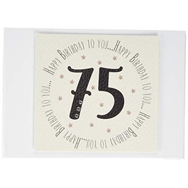 White Cotton Cards 75th Birthday Memories Photo Album (MTGA75T), of
