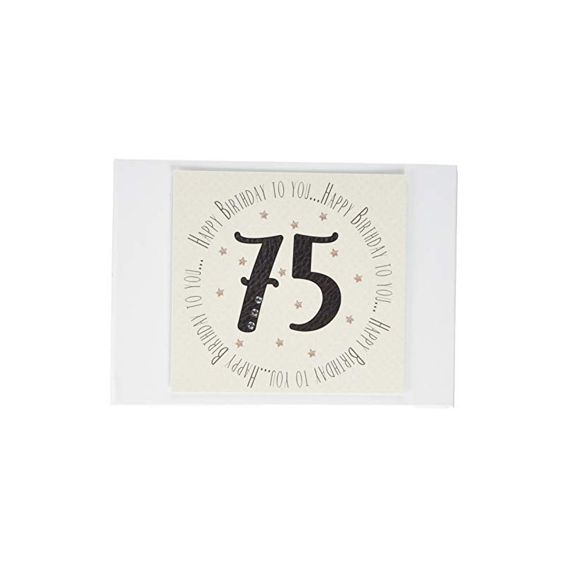 White Cotton Cards 75th Birthday Memories Photo Album (MTGA75T), of