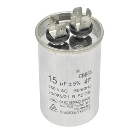 Jadeshay Starting Capacitor AC Motor Capacitor 15uF 450V CBB65 AC Capacitor Motor Running Capacitor for Air Conditioning Compressor Motor Operating Capacitor Components
