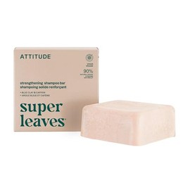 ATTITUDE Barra de champú fortalecedora, origen natural, para reparación y rotura del cabello, arcilla azul y cafeína, ingredientes limpios y verificad