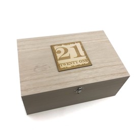 21st Birthday Gift Large Memories Keepsake Box