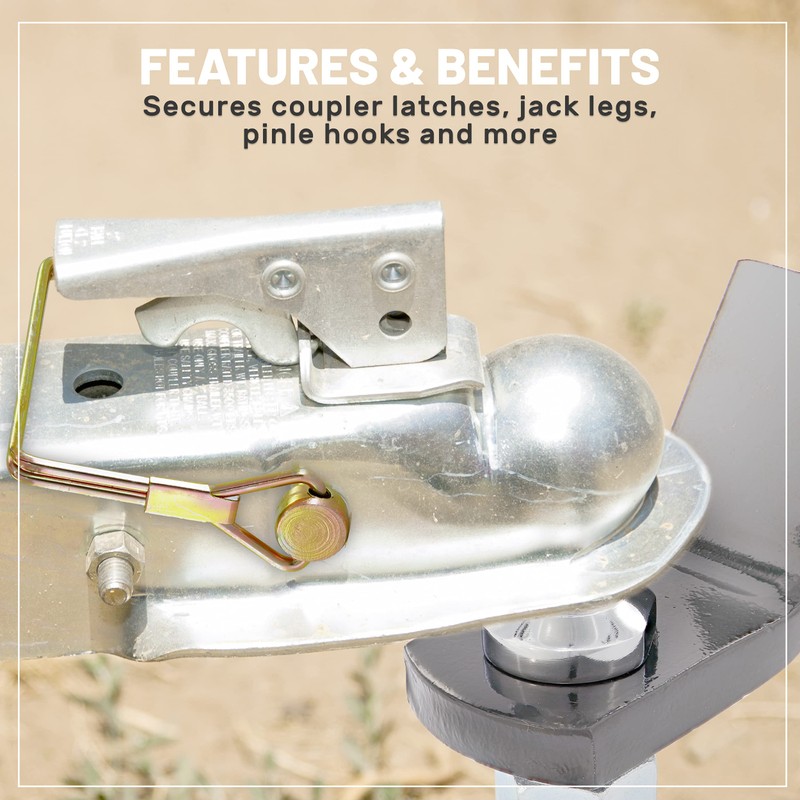 Goreks Trailer Safety Coupler Pin, Square PTO Pin ¼ Inch