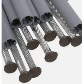 Amerimax 2504319 Brown Aluminum  7" K Gutter Spikes & 5" Ferrules, 10 Count Pack - 2 - 10 Packs ( 20 Total)