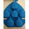 Unbranded Set of 4 Blue Ship Shape Silicone Molds for