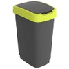 Rotho Twist Bin 25 L with Lid, Plastic, Yellow/Black