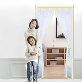 EA Magnetic Curtain Heating Curtain Door Vinyl Blocking Draft Front door beige 120x220