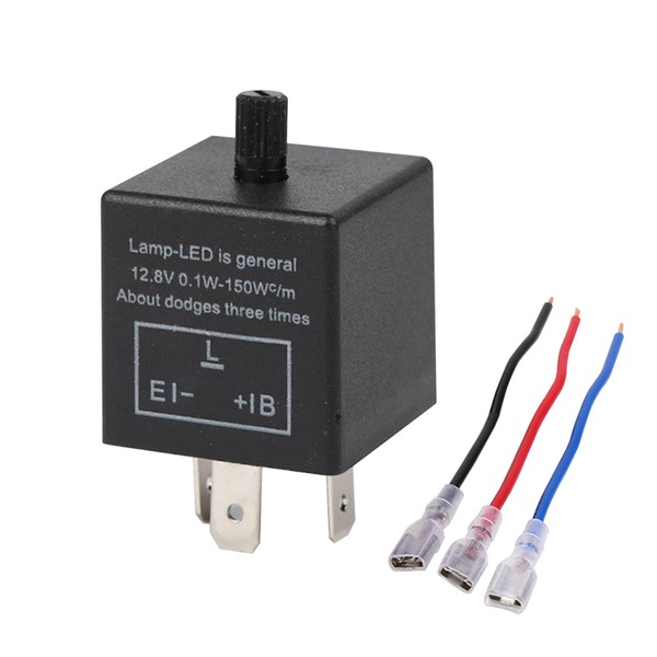 YUWENW Turn Signal Relay with Wiring CF13 12V 3 Pin