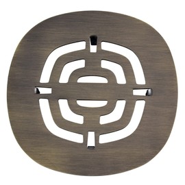 Bropury Easy-to-Install Snap-in Stainless Steel Shower Strainer Shower Drain Grid (Antique Brass)
