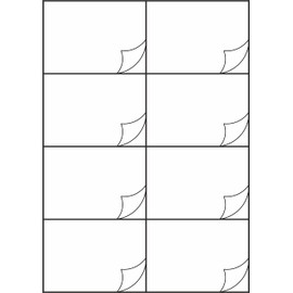 MATEOFI 200 White Sticker Labels A4 Size 25 Sheets 8 Labels 10.5 x 7.4 cm Per Sheet Suitable for Printer, Copier and Manual Writing