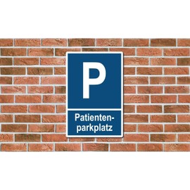 Patient Parking Plastic Sign 30 x 20 cm (Weatherproof)